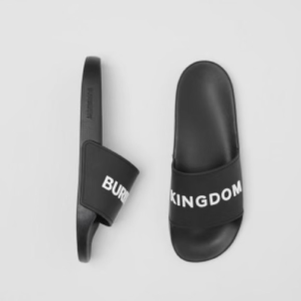 Burberry Kingdom Motif Slides size UK 45 or US 12